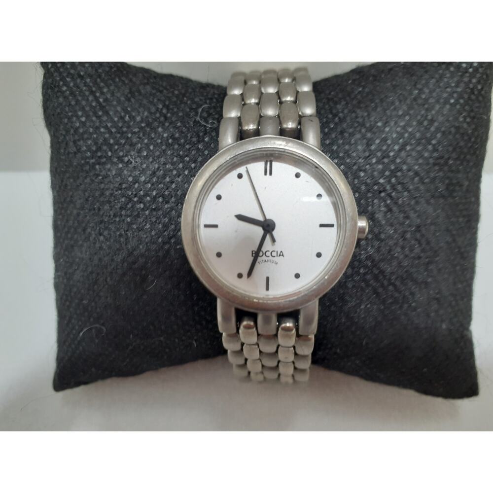 Boccia Titanium Ladies Wristwatch Japan Movement Silver Tone